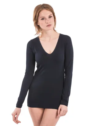 100% Bamboo Women's Long Sleeve V-Neck