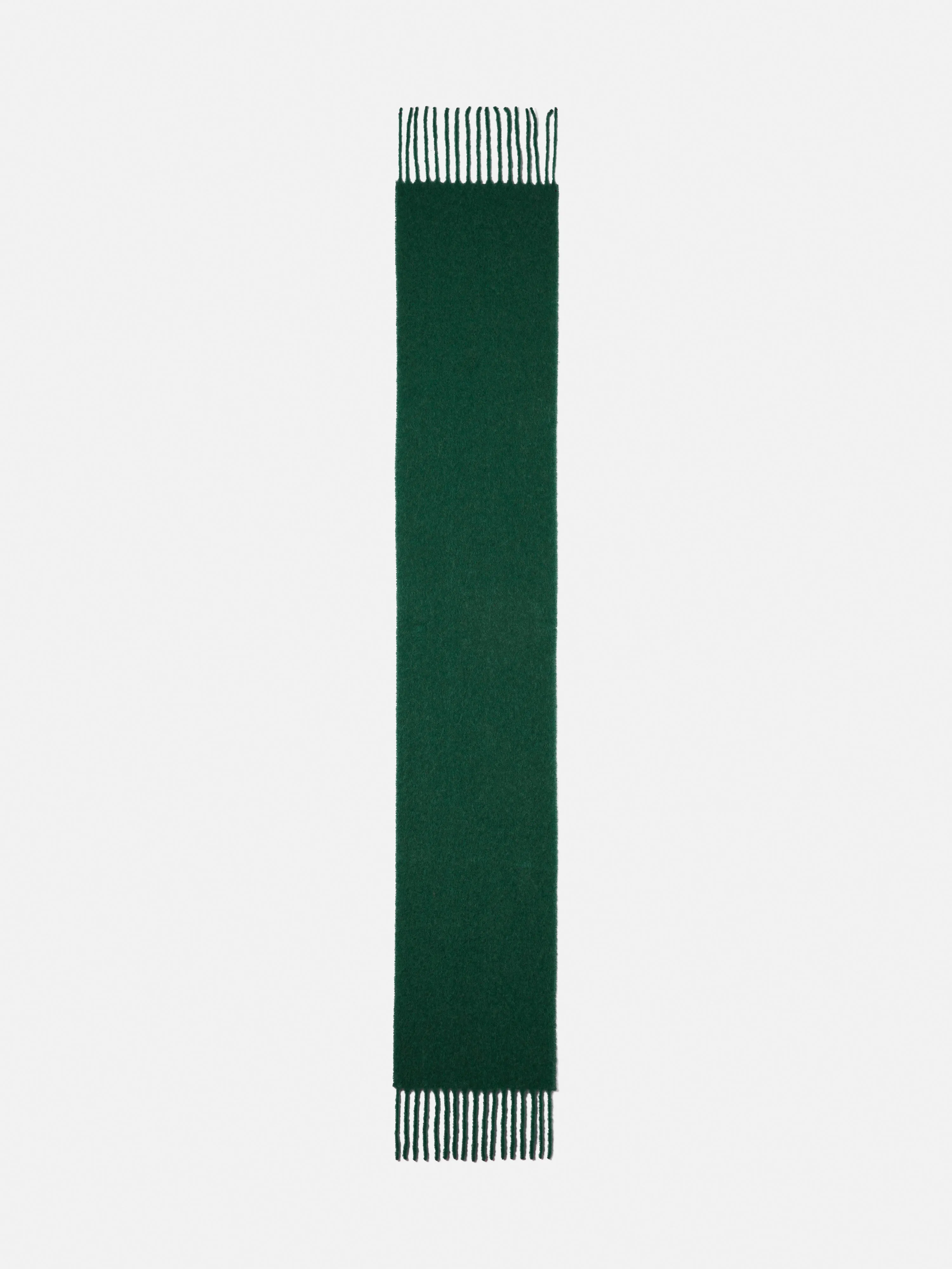 Alpaca Blend Fringed Scarf | Green