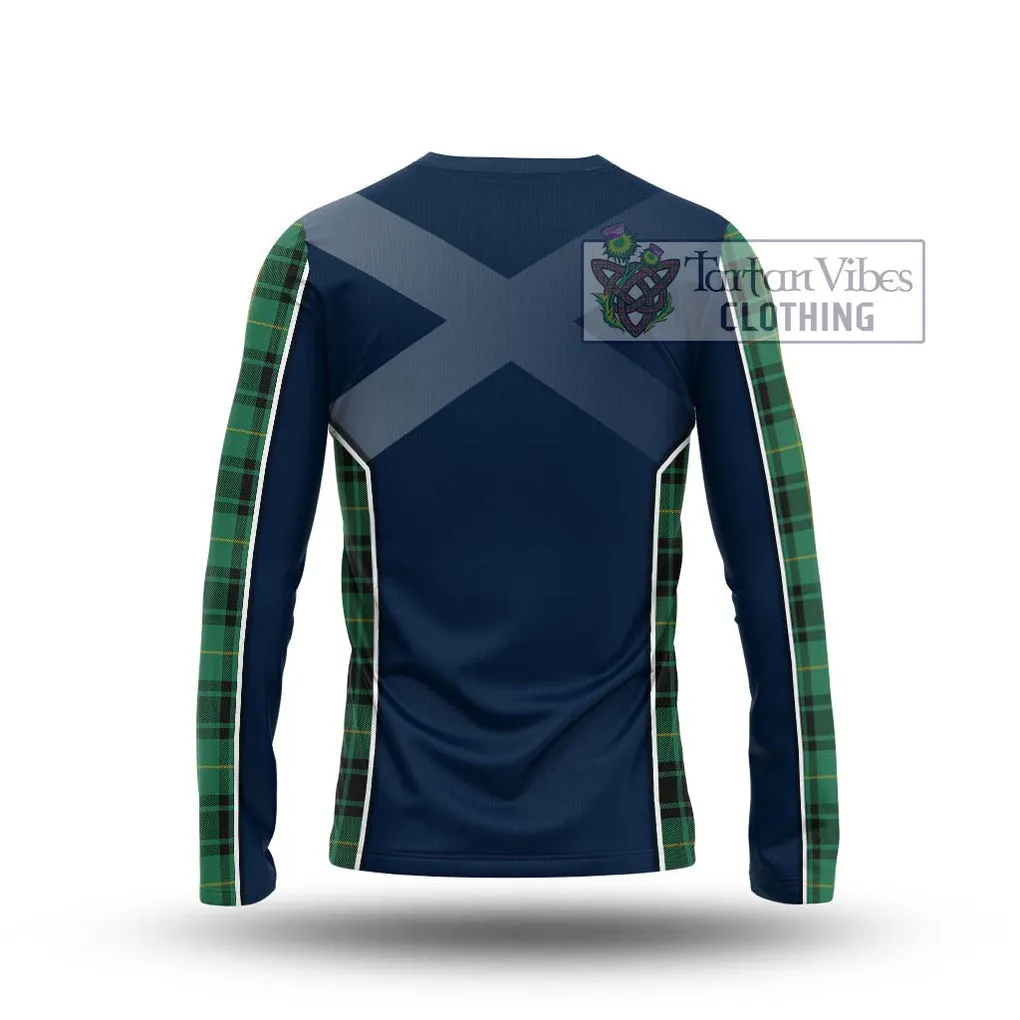 Arthur Ancient Tartan Long Sleeve T-Shirt with Family Crest and Lion Rampant Vibes Sport Style