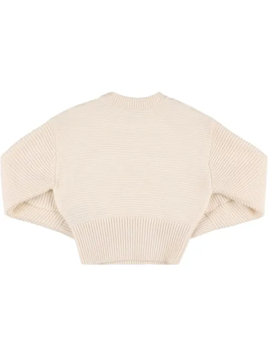 Balmain   Rib knit wool &amp; cashmere sweater 