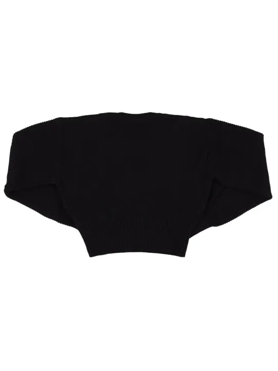 Balmain   Rib knit wool &amp; cashmere sweater 