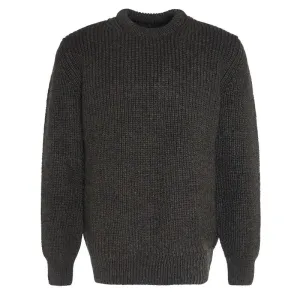 Barbour New Tyne Mens Lambswool Crew Neck Jumper - Olive