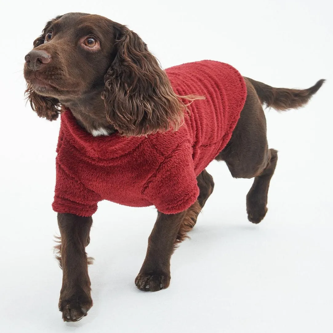 Barbour Teddy Dog Fleece Red Size Medium