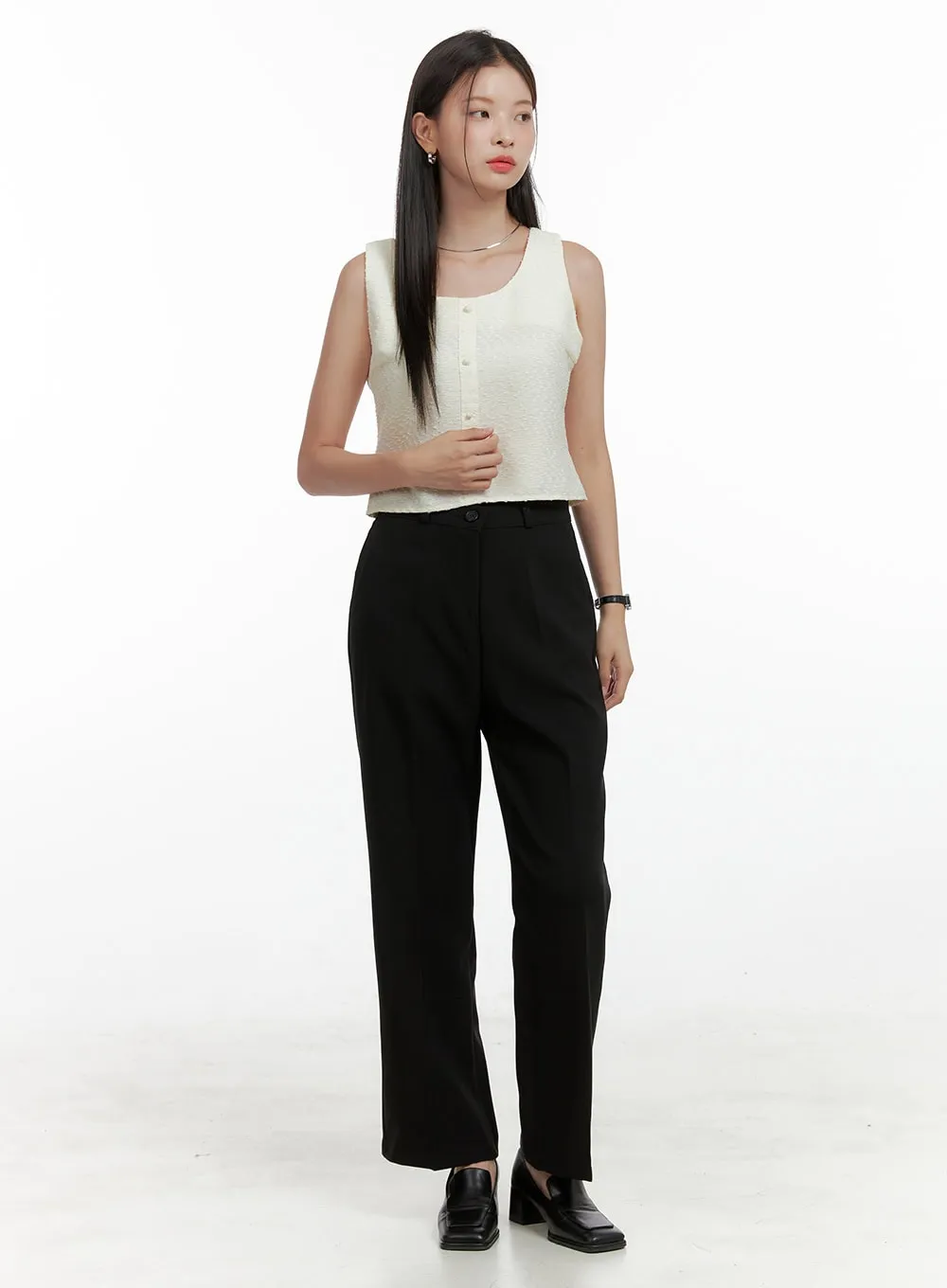 Basic Wide Tailored Pants OL411