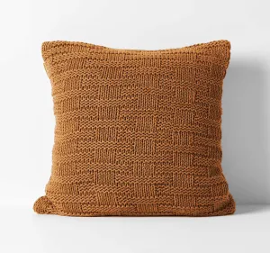 Basket Weave 50x50cm Filled Cushion Bronze