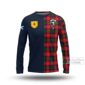 Belshes Tartan Long Sleeve T-Shirt Alba with Scottish Lion Royal Arm Half Style