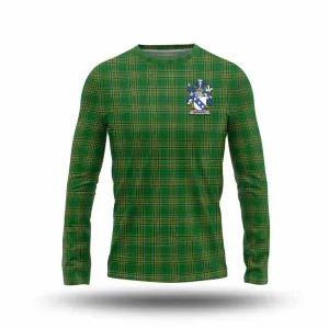 Bernard Irish Clan Tartan Long Sleeve T-Shirt with Coat of Arms