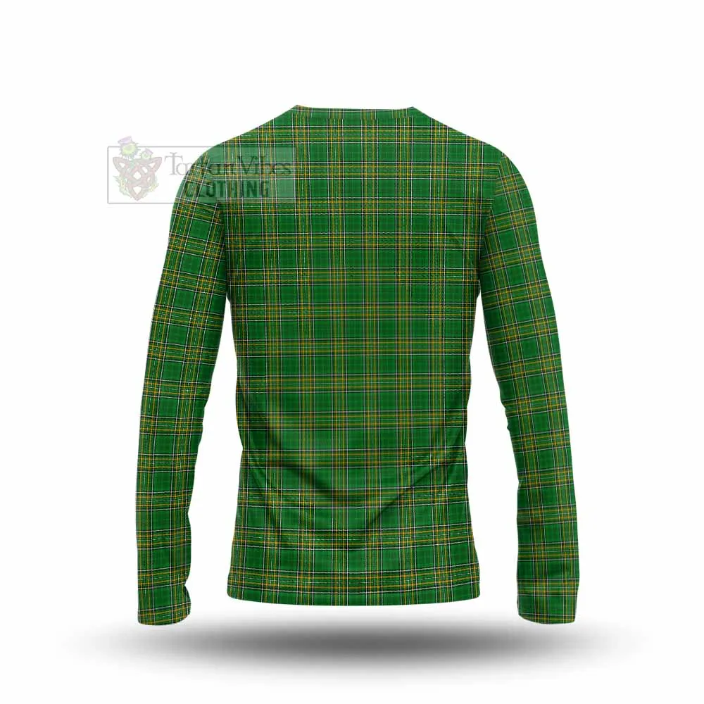 Bernard Irish Clan Tartan Long Sleeve T-Shirt with Coat of Arms