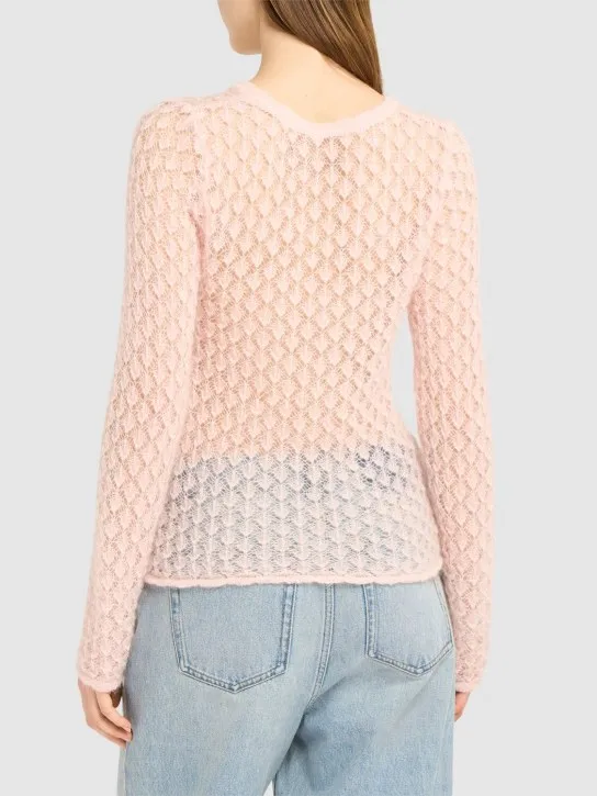 Blumarine   Openwork knit sweater w/ pompoms 