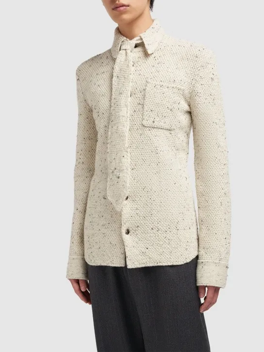 Bottega Veneta   Textured knit wool shirt 