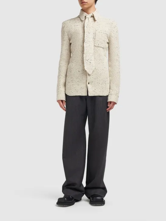 Bottega Veneta   Textured knit wool shirt 