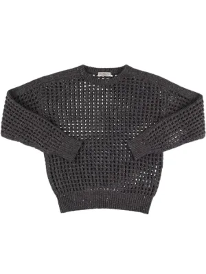 Brunello Cucinelli   Lurex wool blend knit sweater 