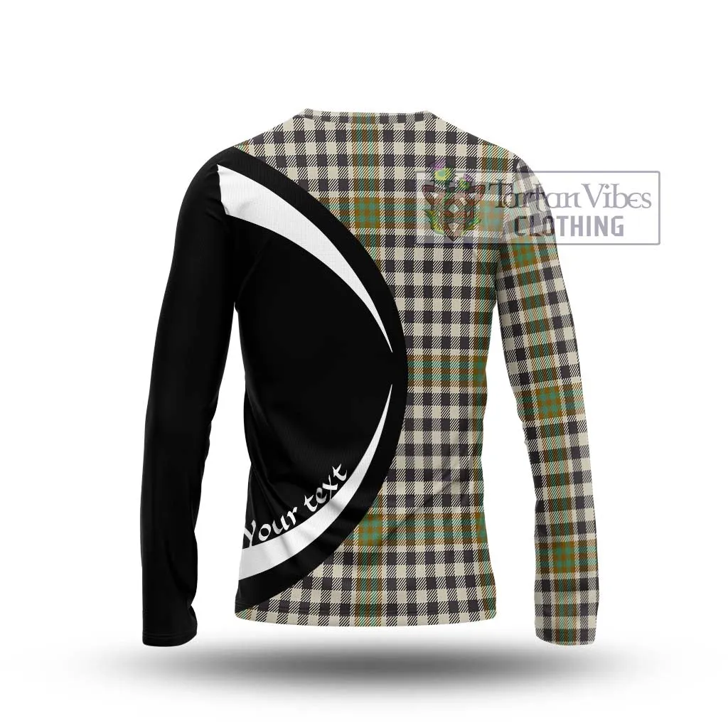 Burns Check Tartan Long Sleeve T-Shirt with Family Crest Circle Style