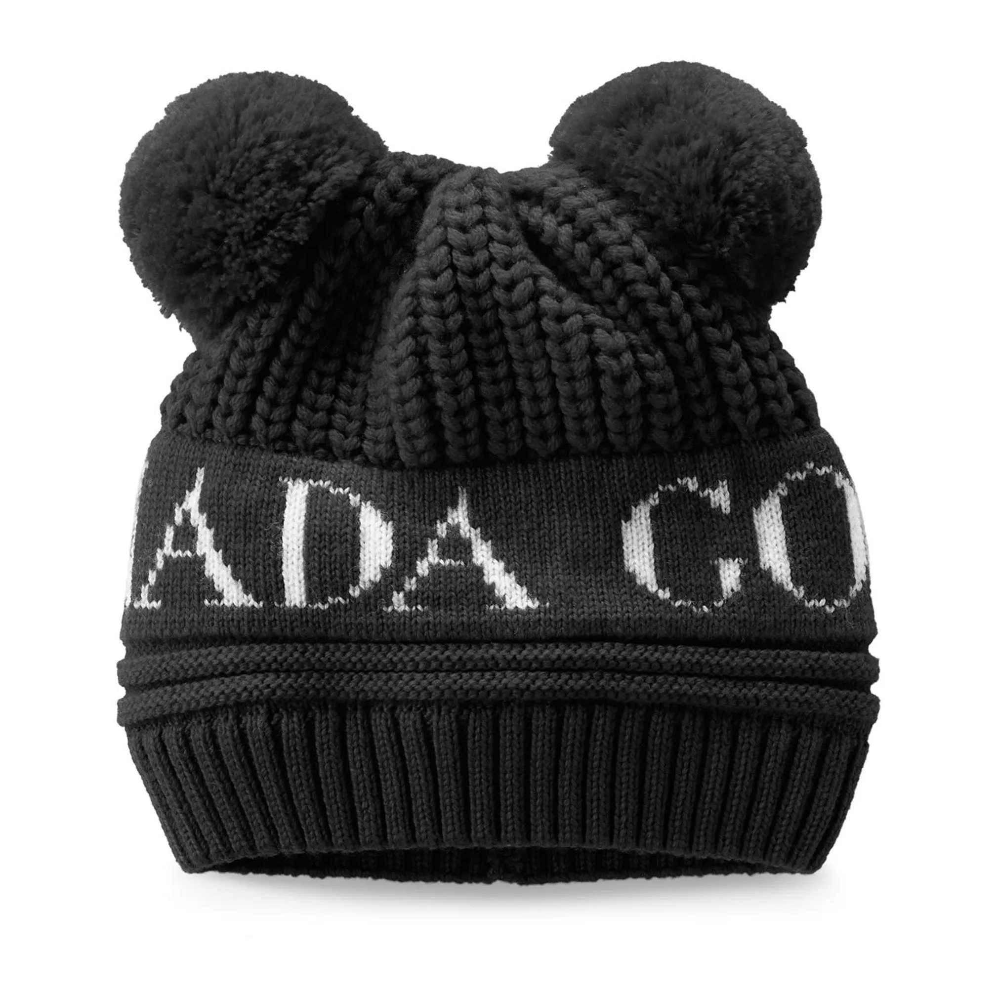 Canada Goose Baby Double Pom Hat Black