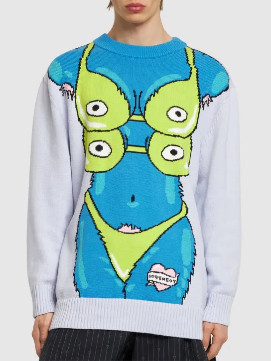 Charles Jeffrey LOVERBOY   Cotton knit sweater 