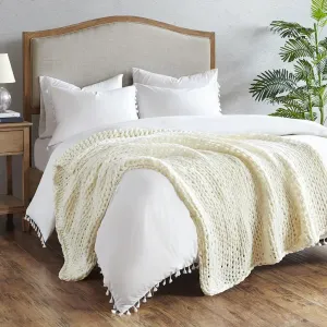 Chenille Chunky Knit Throw Blanket