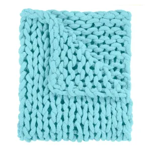 Chunky Chenille Knit Throw - Mist