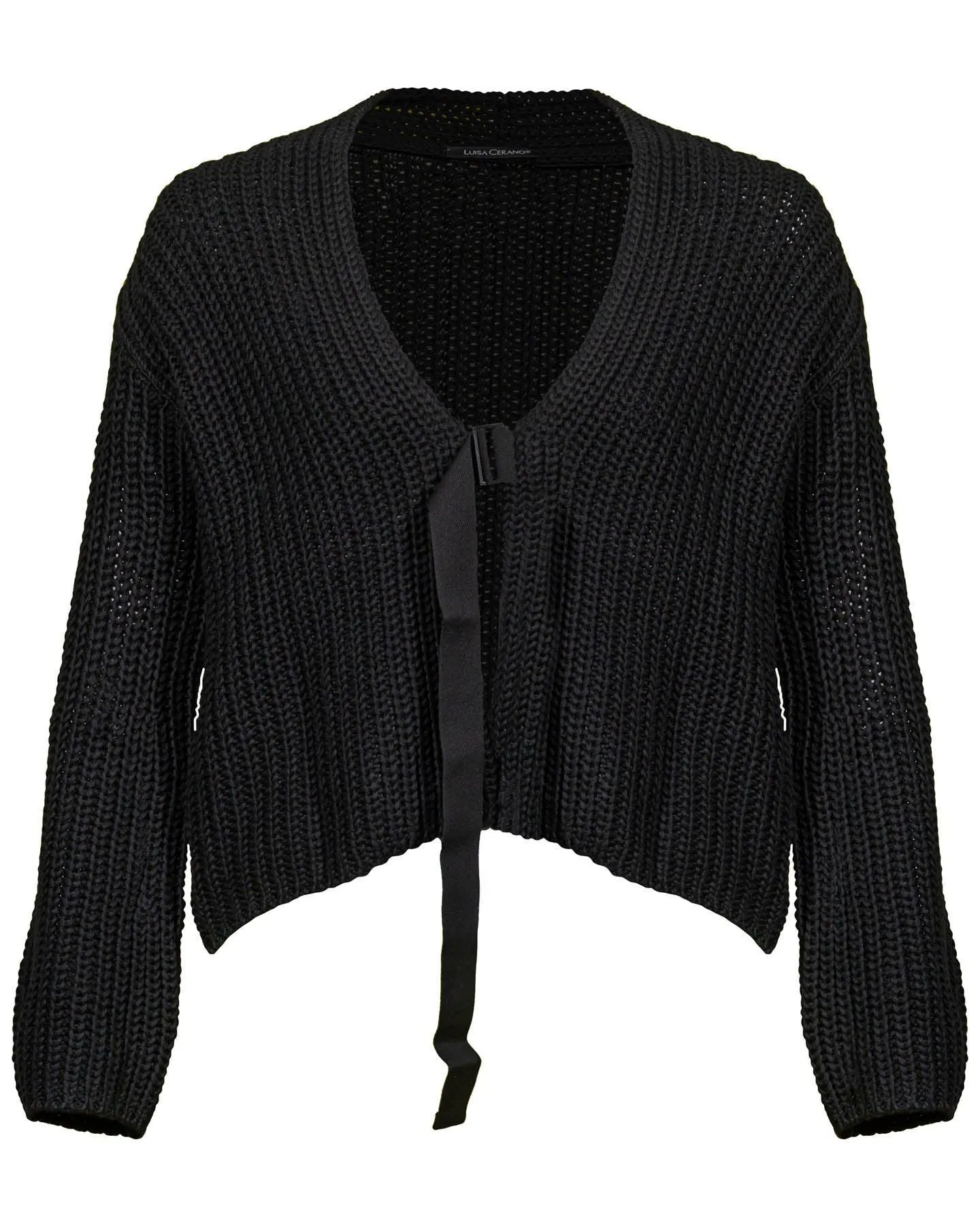 Chunky Knit Black Cardigan