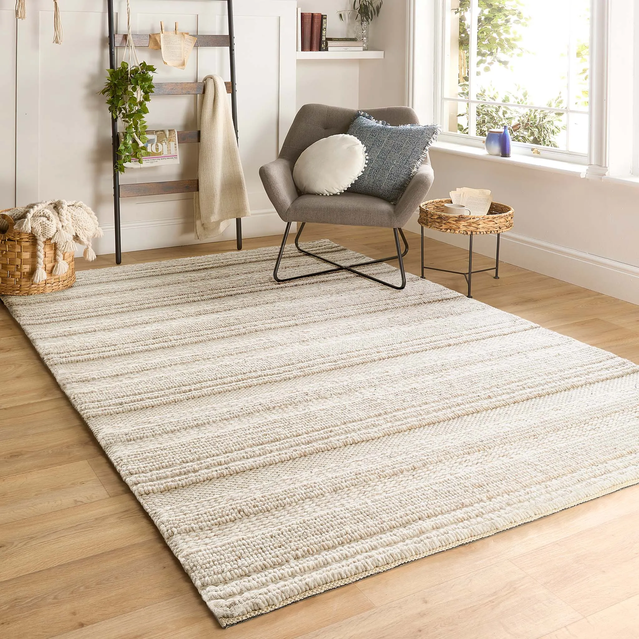 Chunky Knit Rug Cream