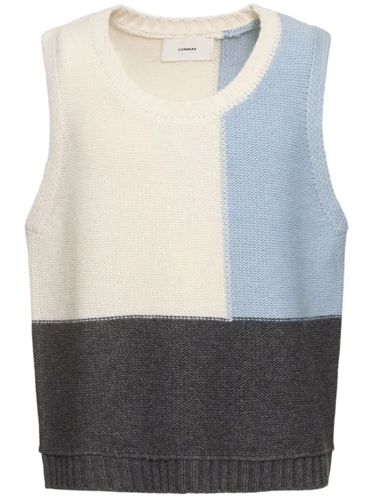 Commas   Color block wool blend knit vest 