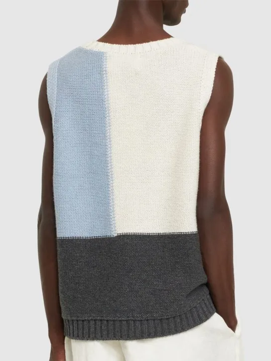 Commas   Color block wool blend knit vest 