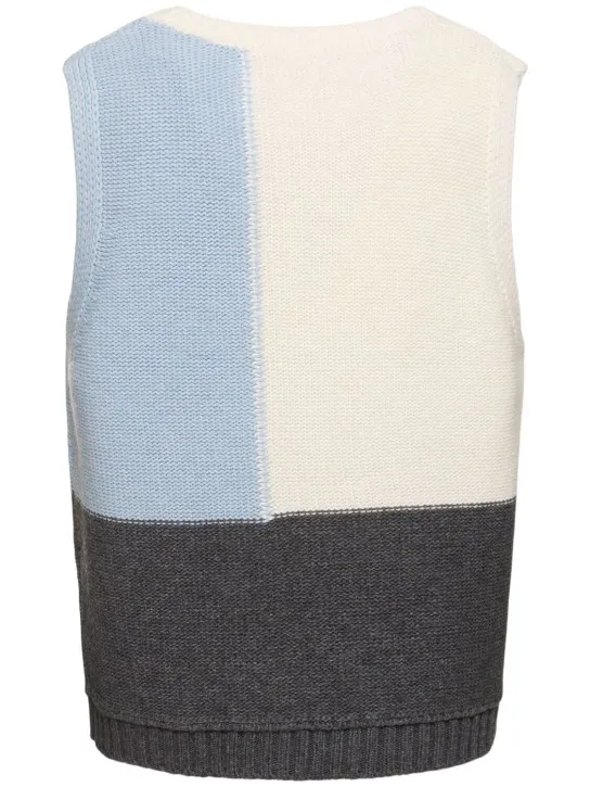 Commas   Color block wool blend knit vest 