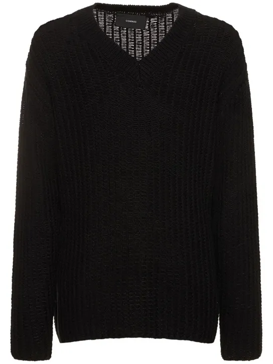 Commas   Relaxed fit V-neck knit sweater 