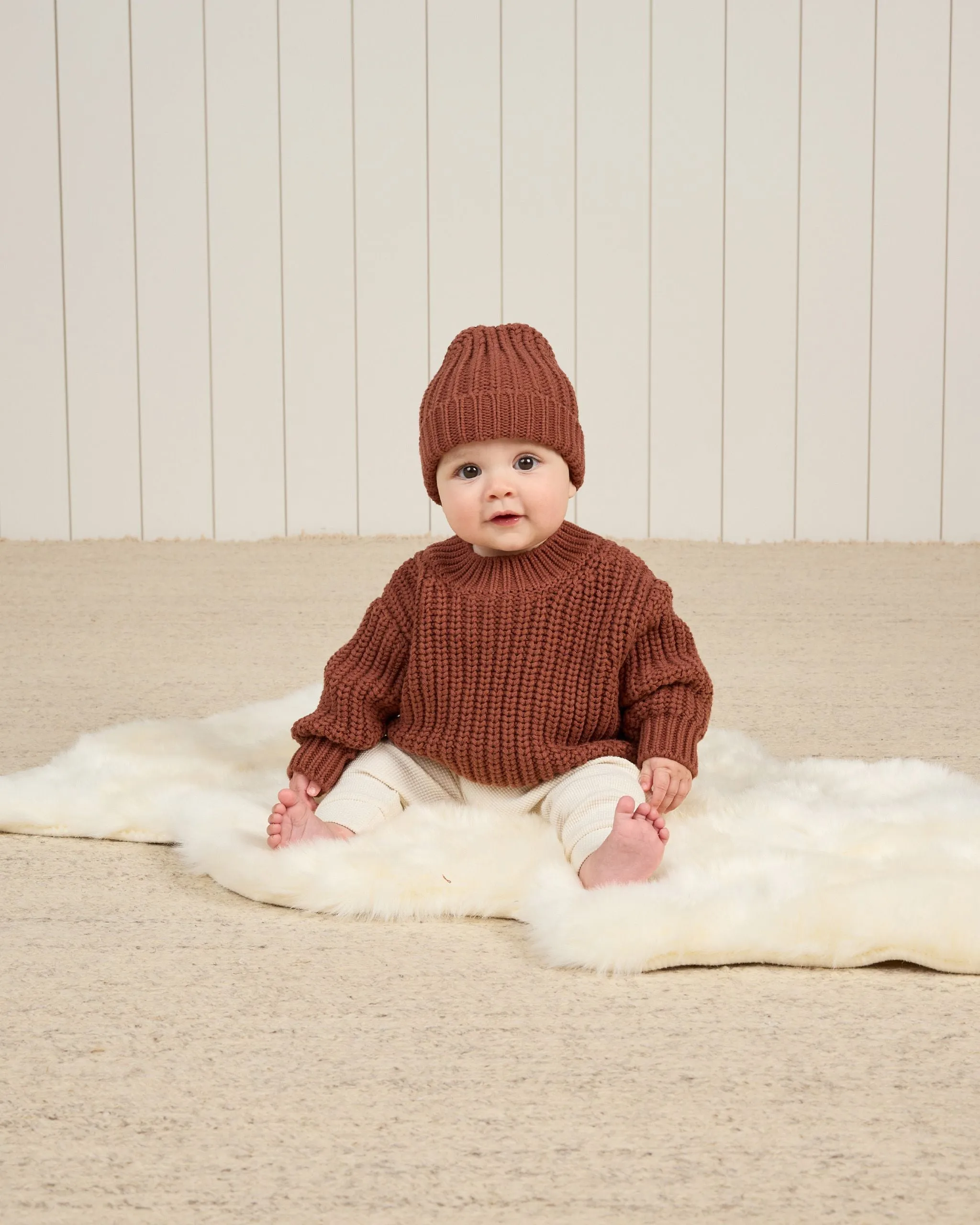 Cranberry Chunky Knit Sweater