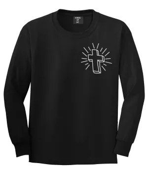 Cross of Praise Chest God Religious Long Sleeve T-Shirt