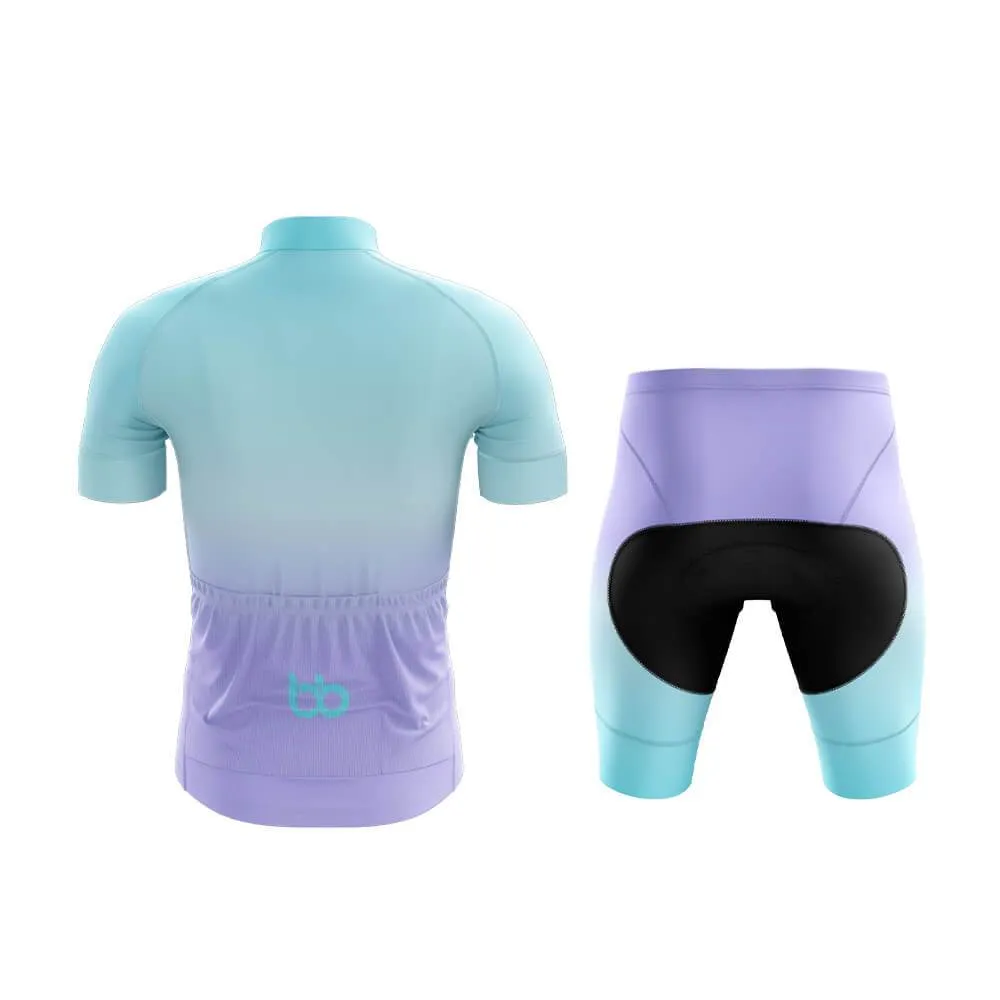 Cyan-Violet Gradient Club Cycling Kit