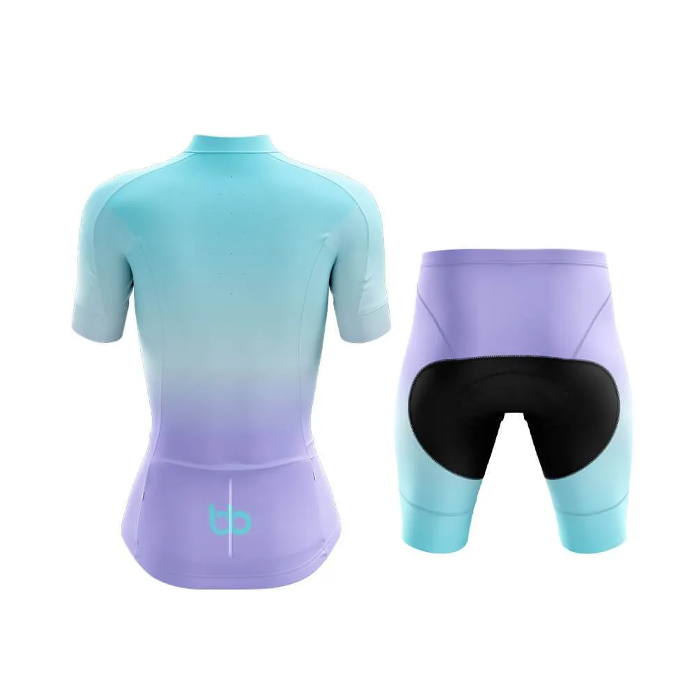 Cyan-Violet Gradient Club Cycling Kit