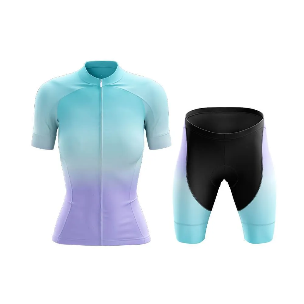 Cyan-Violet Gradient Club Cycling Kit