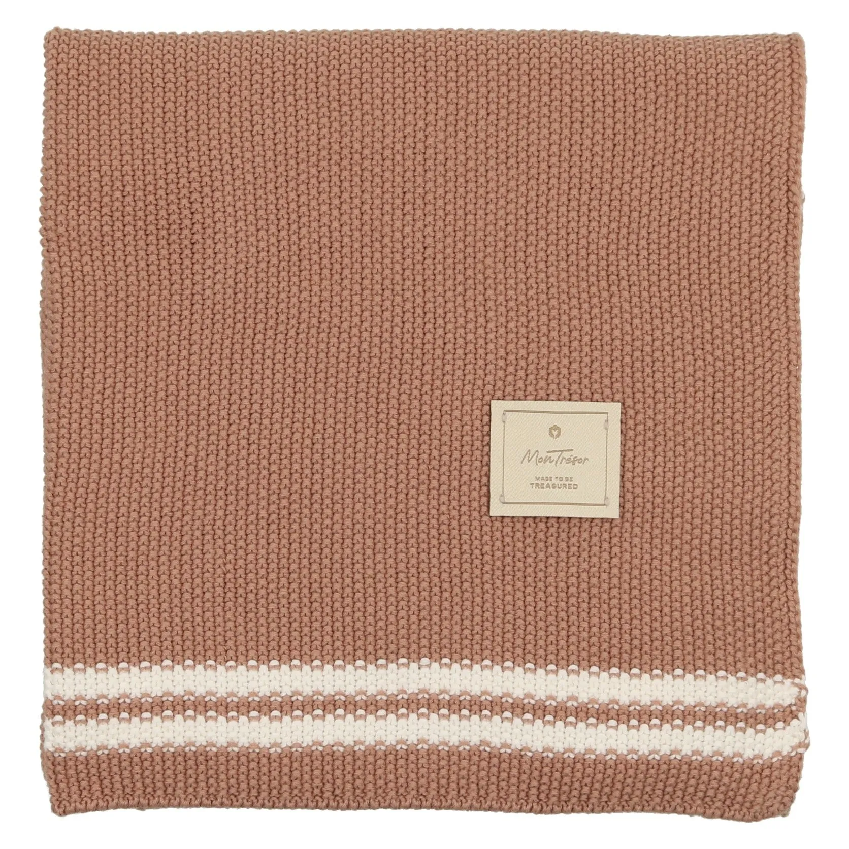 Duo Stripe Chunky-knit Blanket