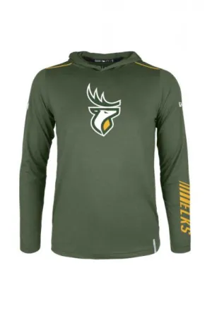 Edmonton Elks New Era Corral Hooded L/S Green