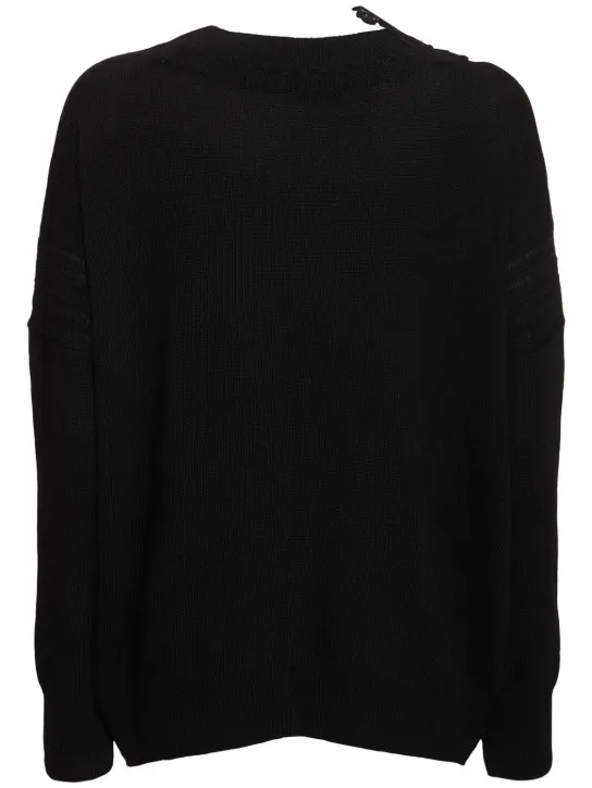 Ermanno Scervino   Embroidered knit v-neck sweater 