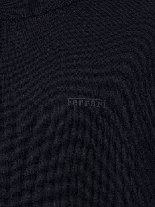 Ferrari   Logo cotton &amp; silk knit sweater 