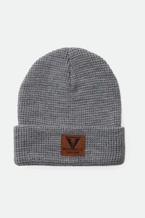 Galveston Waffle Knit Beanie - Light Heather Grey