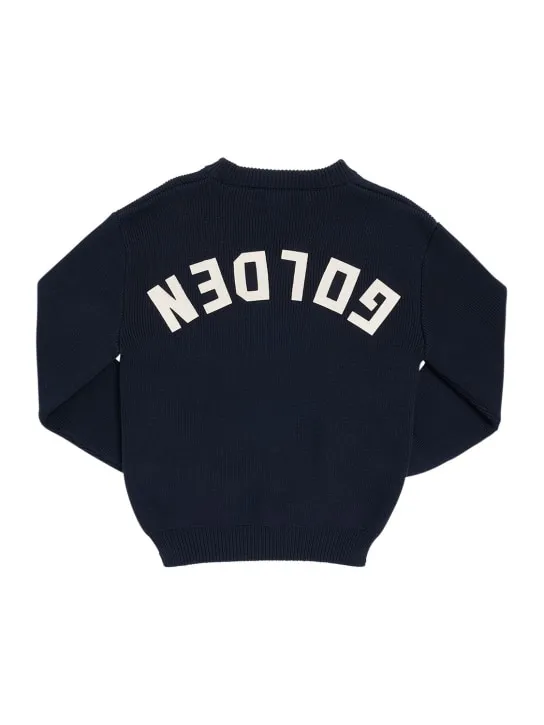 Golden Goose   Cotton knit sweater w/ logo 