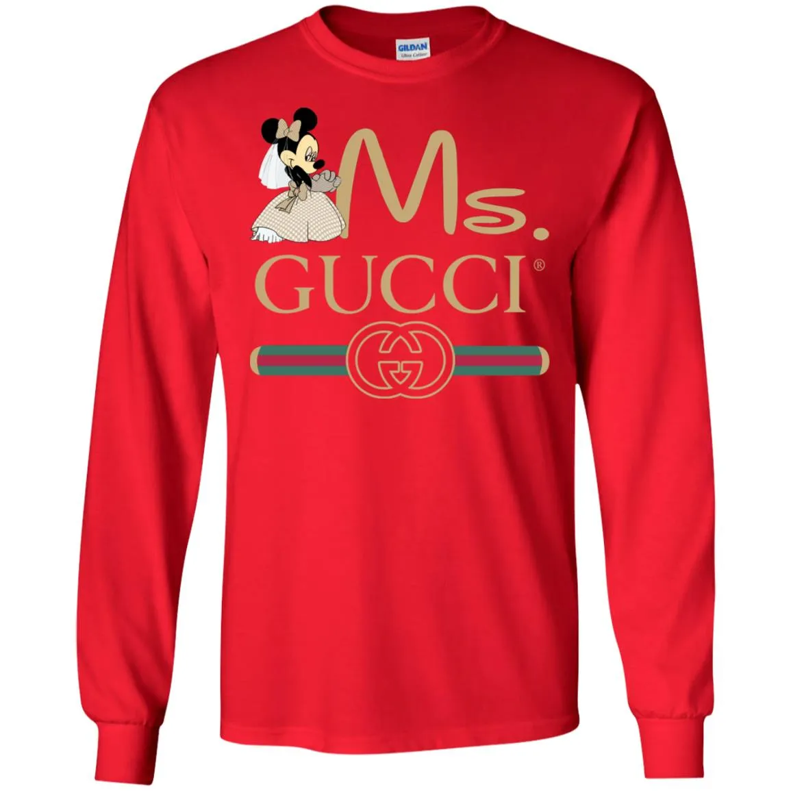 Gucci Couple Disney Ms Minnie Valentine's Day T-shirt Men Long Sleeve Shirt