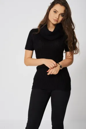 High Neck Knit Top