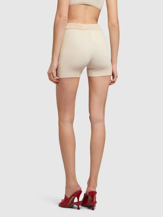 Jacquemus   Le Short Pralu rib knit shorts 