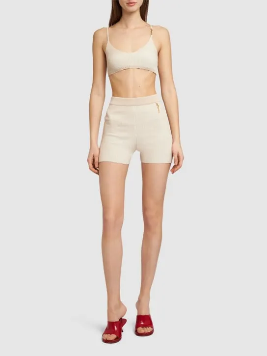 Jacquemus   Le Short Pralu rib knit shorts 