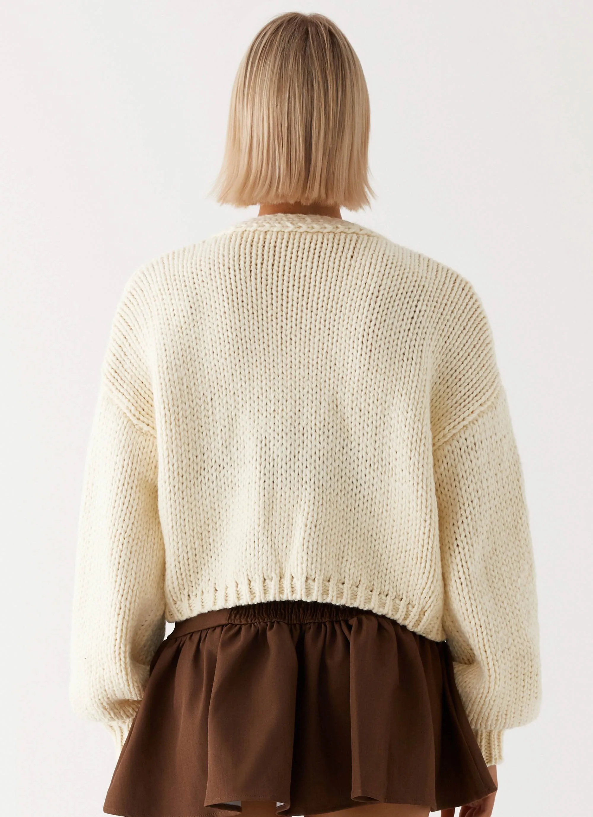 Jasleen Knit Cardigan - Ivory