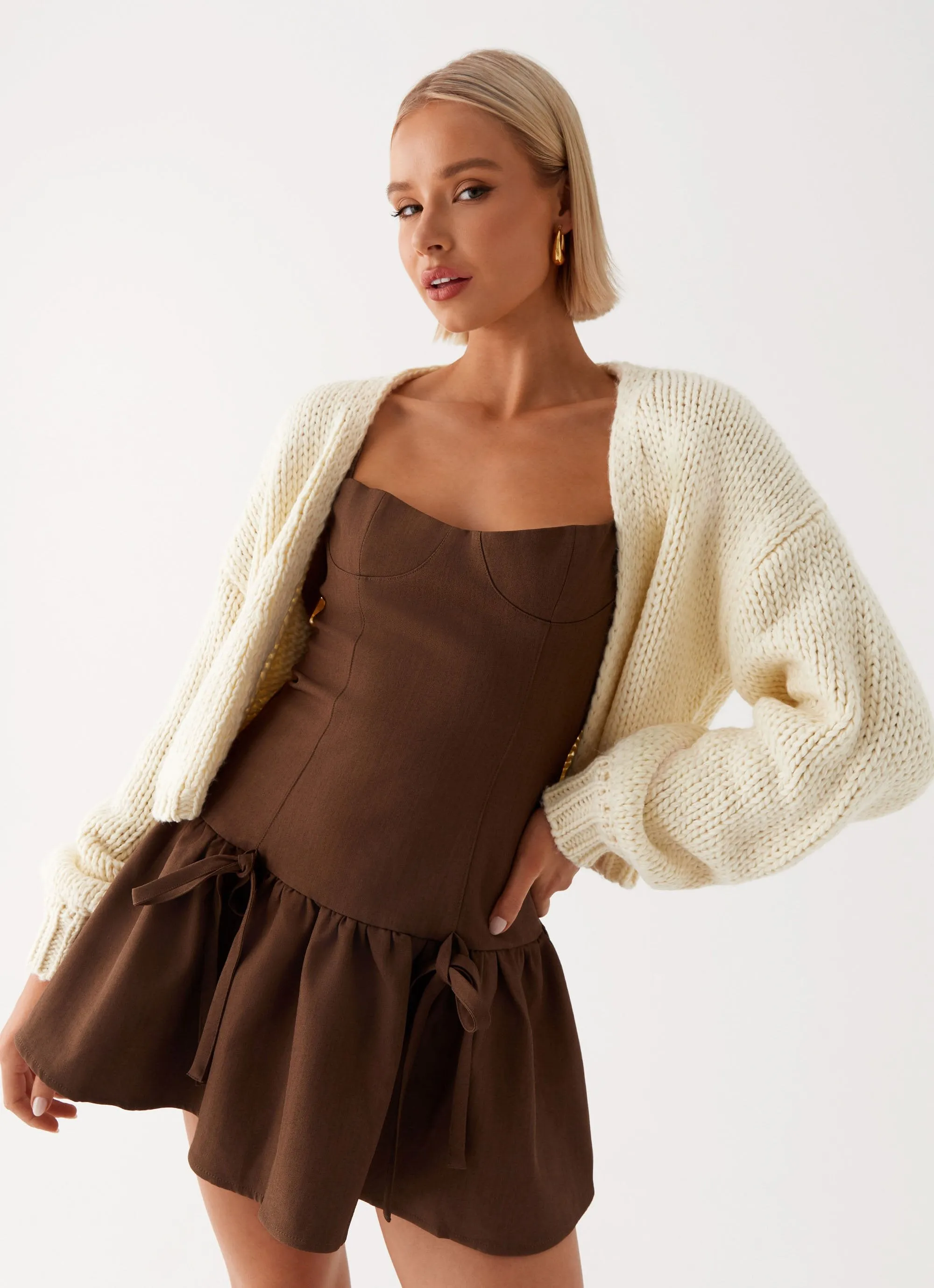 Jasleen Knit Cardigan - Ivory