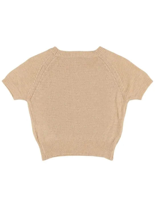 Jellymallow   Short sleeve knit sweater 