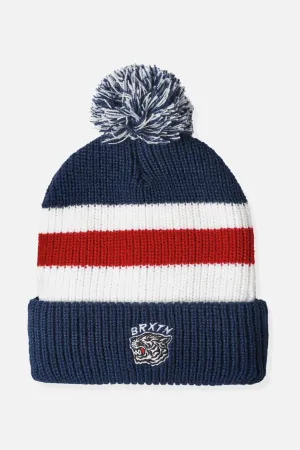 Kit Pom Beanie - Washed Navy/White/Red