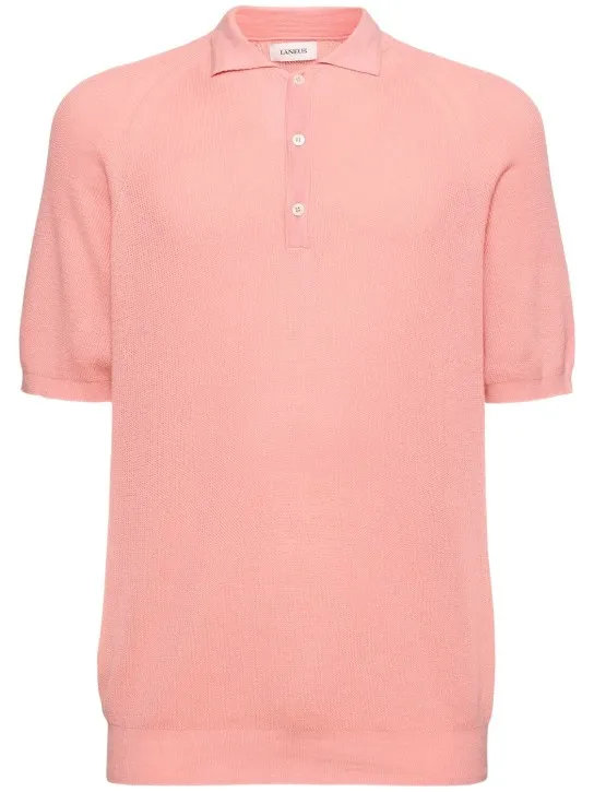 Laneus   Cotton knit s/s polo 