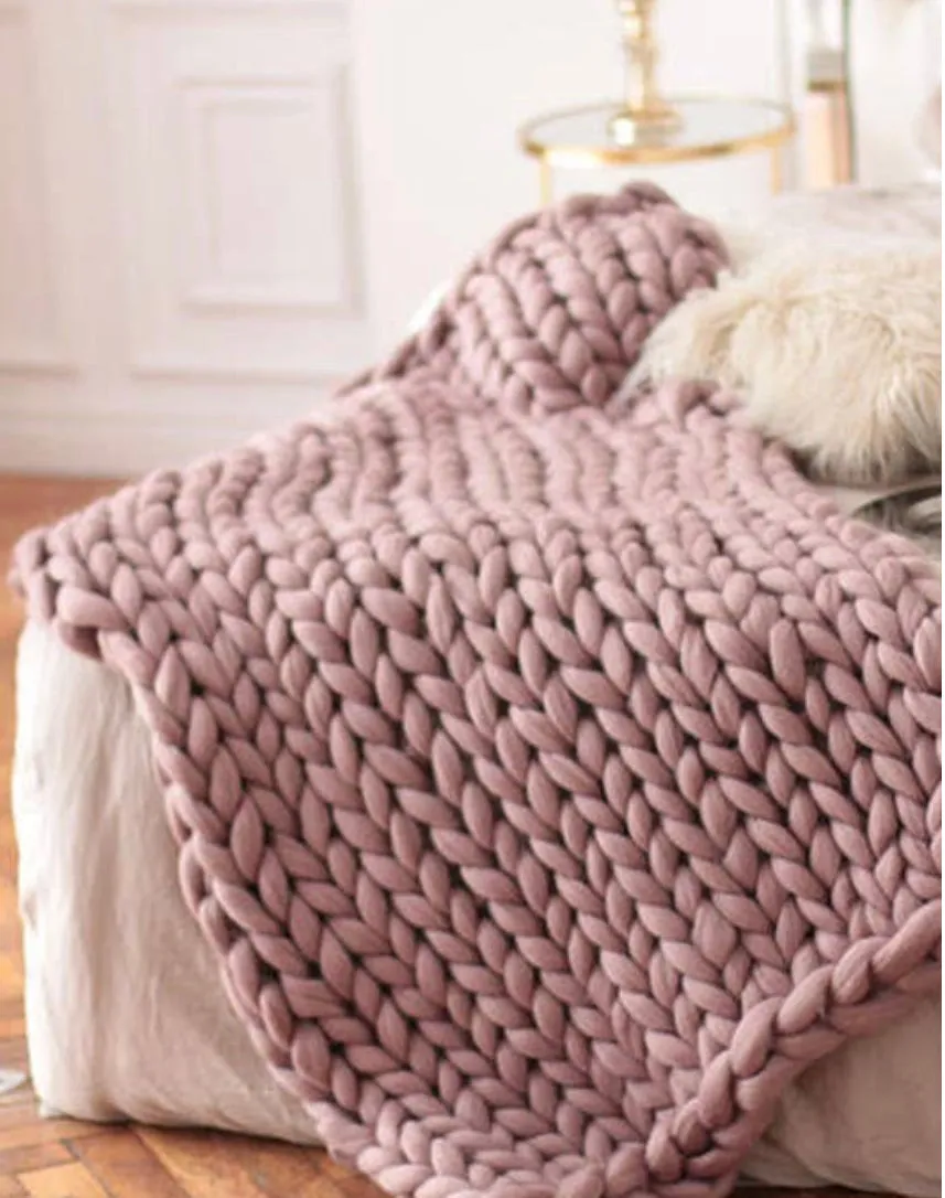 Large Chunky Knit Blanket