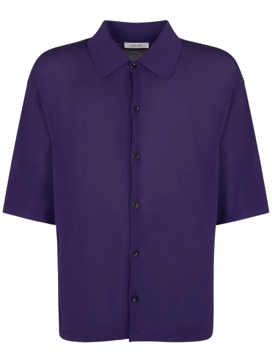 Lemaire   Cotton knit s/s polo shirt 