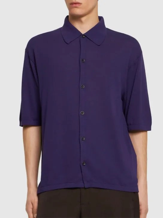 Lemaire   Cotton knit s/s polo shirt 